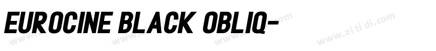 Eurocine Black Obliq字体转换